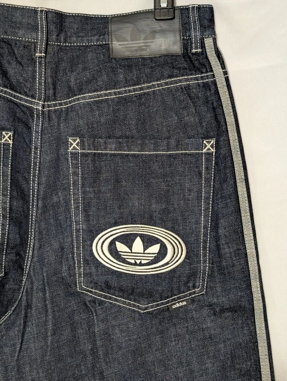 Adidas 90s Y2K Alternative Sport Wide Leg Loose Fit Skater Jeans, 34x32 NWT
